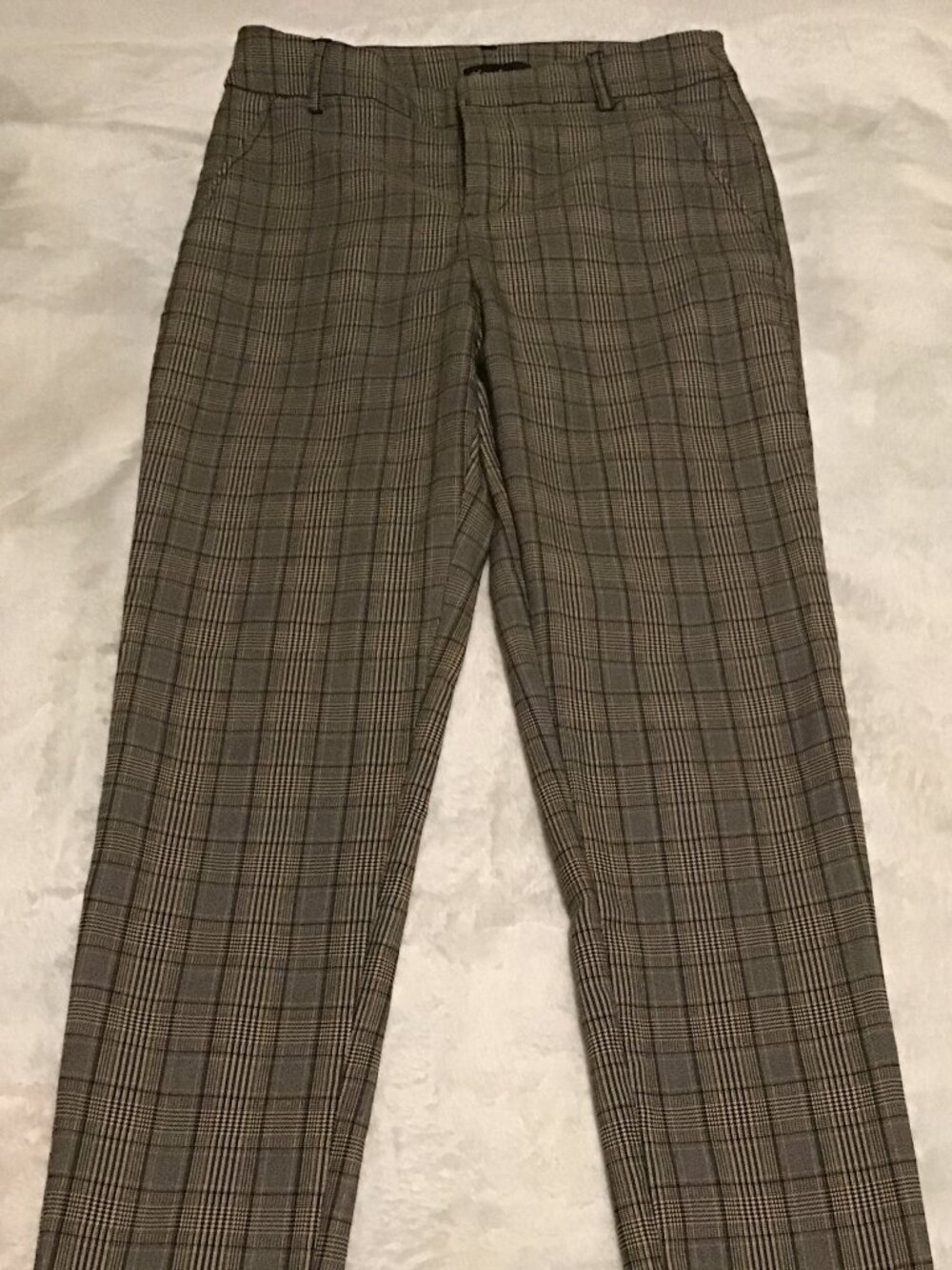 Chocolate USA Plaid Pants – Size S (Fits XS) – Slim Fit Trousers